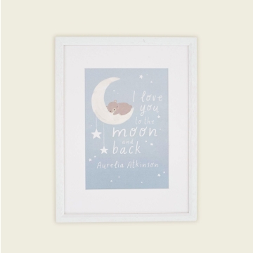 Personalised Moon and Stars Design Wall Art