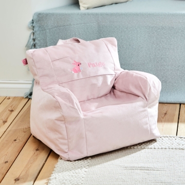 Personalised Pink Bunny Bean Bag Chair