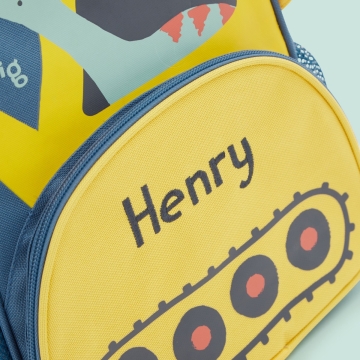 Personalised Dinosaur Digger Design Mini Backpack