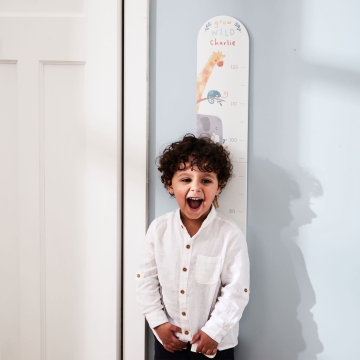 Personalised Safari Wooden Height Chart FSC®