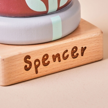 Personalised Just Bee Kids Wooden Bee Stacker Toy