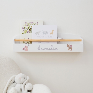 Personalised Woodland Animals Shelf