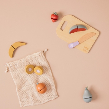 Personalised Just Bee Kids Wooden Cutting Fruit Set FSC®