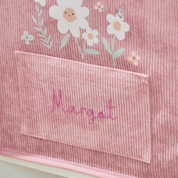Personalised White Daisy Pink Storage Cube 