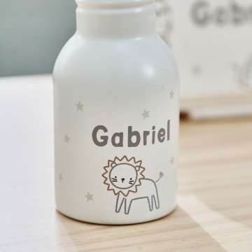 Personalised Big Cats Neutral Water Bottle 