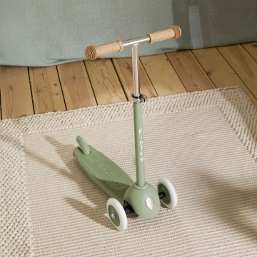 Personalised Olive Eco Banwood Three-Wheel Scooter