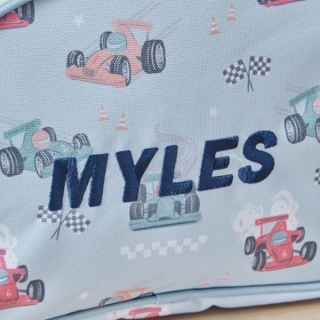 Personalised Race Car Medium Backpack