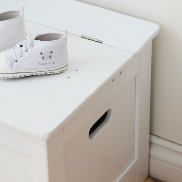 Personalised Cuddle Club White Wooden Toy Box FSC®