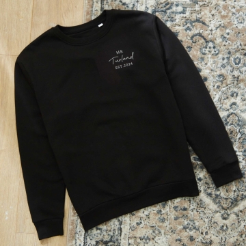Personalised Black Mr Sweatshirt