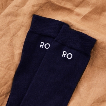 Personalised Monogrammed Navy Socks by Made Yours