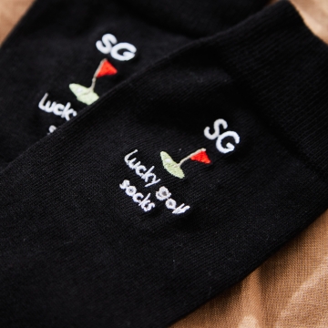 Personalised Golfer Black Socks by Made Yours