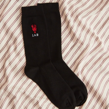 Personalised Embroidered Lobster Logo Socks 