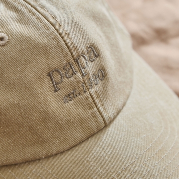 Personalised Family Vintage Cap in Natural 