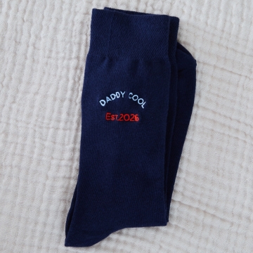Personalised Daddy Cool Navy Socks