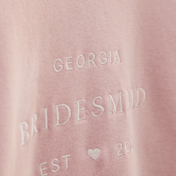 Personalised Pink Bridesmaid Sweatshirt