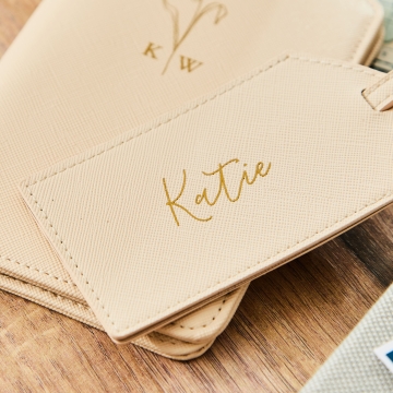 Personalised Birth Flower Oyster Travel Set by Made Yours