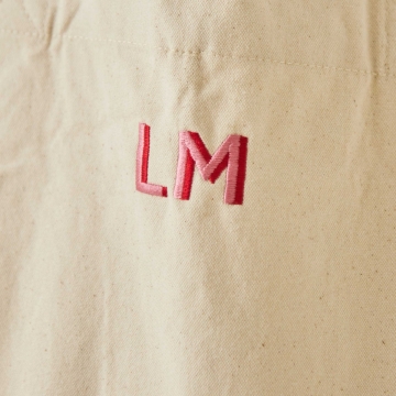 Personalised Red Initial Canvas Tote Bag by Made Yours