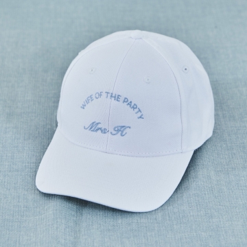 Personalised Something Blue Wife Of The Party White Cap