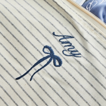 Personalised Something Blue Striped Pouch 