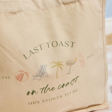 Personalised Last Toast Canvas Tote Bag 