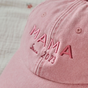 Personalised Adults Mama Vintage Pink Cap