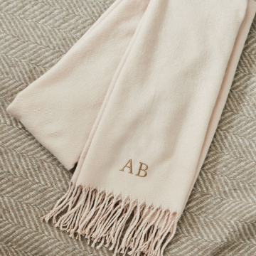 Personalised Natural Scarf