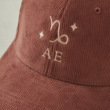 Personalised Zodiac Cord Cap in Rust