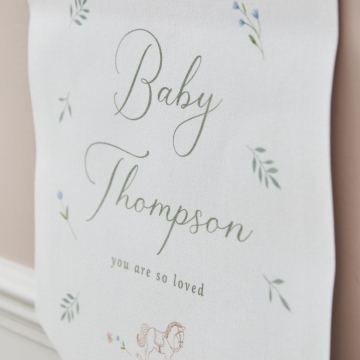 Personalised New Baby Wall Hanging Decoration by Made Yours
