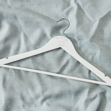 Personalised Wildflower Wedding Wooden Coat Hanger