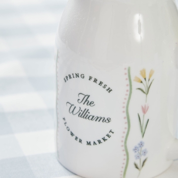 Personalised Spring Floral Flower Market Jug