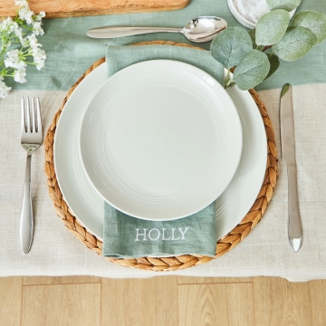 Personalised Rosemary Linen Napkin in Bold Font by Made Yours