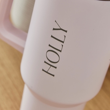 Personalised Pink 1.2l Thermal Travel Handle Tumbler 