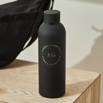 Personalised Black Water Bottle