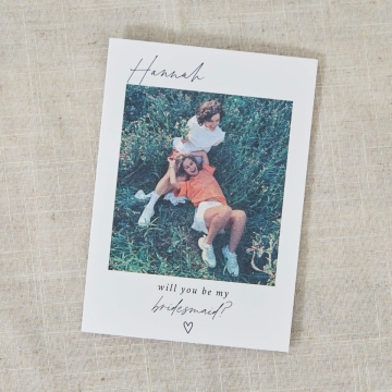 Personalised "Will you be my Bridesmaid?" Rectangle Photo Card
