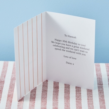 Personalised Modern Milestone 30th Birthday Card