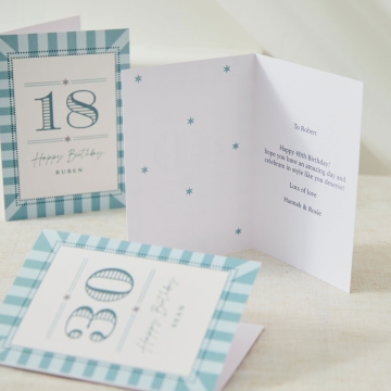 Personalised Classic Milestone Birthday Card