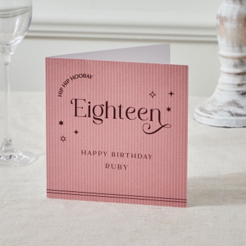 Personalised Sparkle 18th Birthday Card