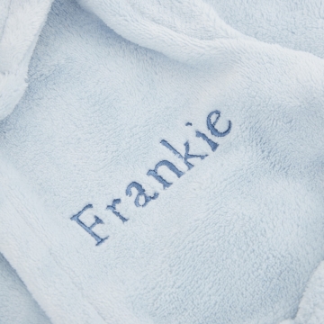 Personalised Blue Hooded Fleece Dressing Gown