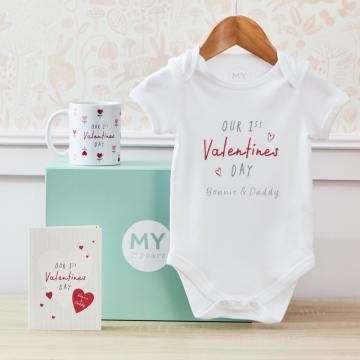 Personalised Our 1st Valentine's Day Gift Set 