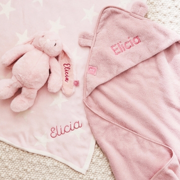 Personalized New Baby Essentials Gift Set - Pink