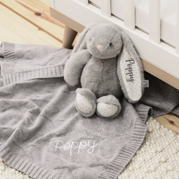 Personalized Grey Bedtime Cuddle Gift Set