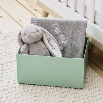 Personalized Grey Bedtime Cuddle Gift Set