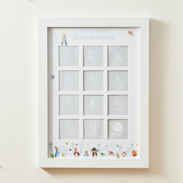 Personalised Peter Rabbit™ 12-Month Baby's First Year Photo Frame 