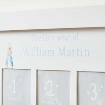 Personalised Peter Rabbit™ 12-Month Baby's First Year Photo Frame 