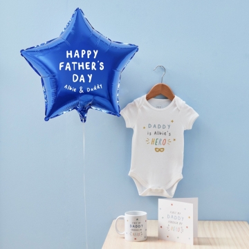 Personalised My Hero Father's Day Balloon Gift Set 