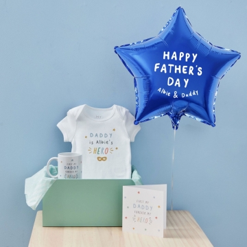 Personalised My Hero Father's Day Balloon Gift Set 