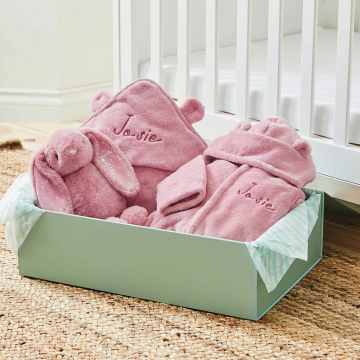Personalised Raspberry Ripple Splash, Snuggle and Cuddle Gift Set