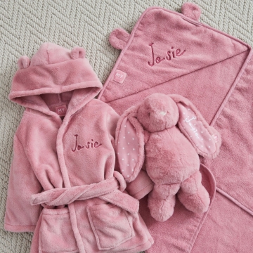 Personalised Raspberry Ripple Splash, Snuggle and Cuddle Gift Set