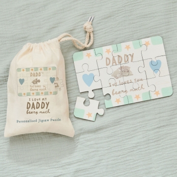 Personalised Fathers Day Daddy and Baby Bear Puzzle Gift Set