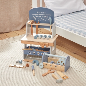 Personalised Tool Bench & Tool Box Gift Set